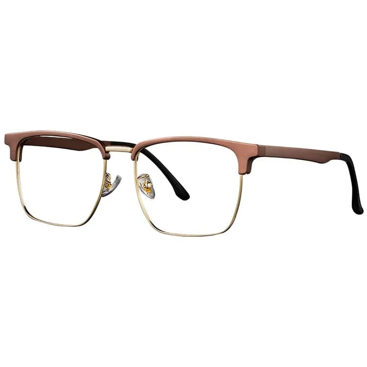6 / Rectangle New Arrival 1 Pieces Custom Logo Classic Design Unisex Metal TR Optical Frame Eyeglasses