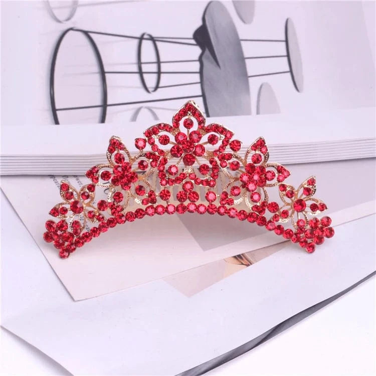 6# Wholesale Fashion Bridal Wedding zircon Rhinestone Crowns Metal Tiaras For Women