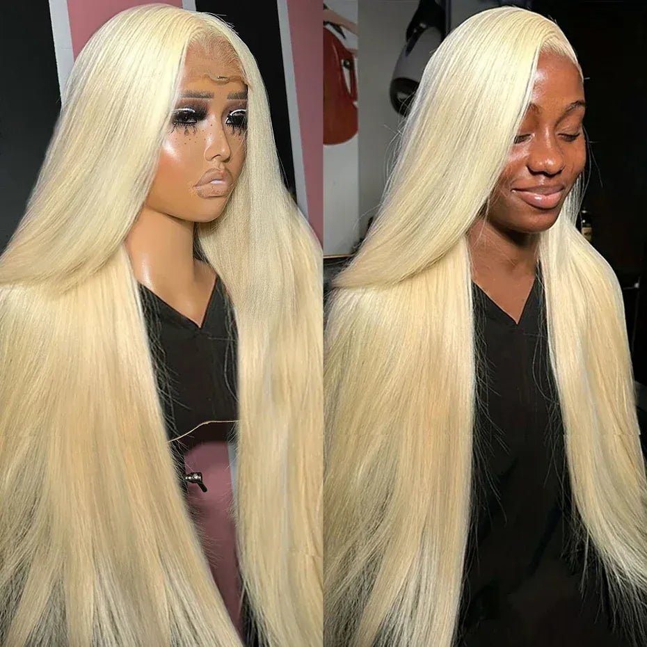 613 300% Density 30 40 Inch Lace Wig Human Hair Straight 13x4 13x6 HD Lace Front Wigs For Women Blonde Colored Human Hair Wigs - SN Wigs & More