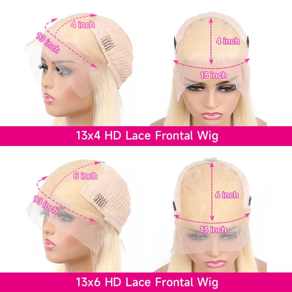 613 300% Density 30 40 Inch Lace Wig Human Hair Straight 13x4 13x6 HD Lace Front Wigs For Women Blonde Colored Human Hair Wigs - SN Wigs & More