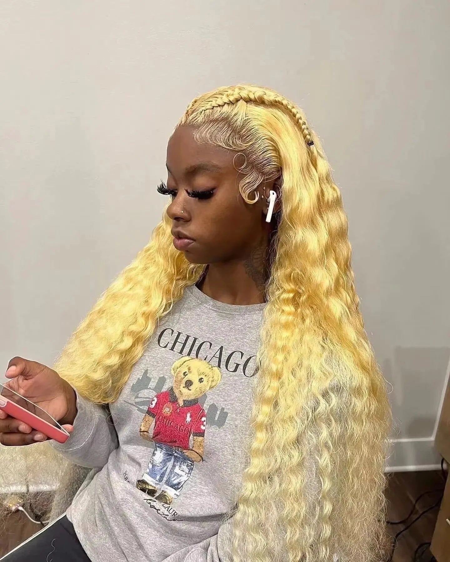 613 Blonde HD Lace Frontal Wig 13x4 13×6 Deep Wave Lace Front Human Hair Wig Colored Curly Wigs Water Wave Wigs For Women ﻿ ﻿