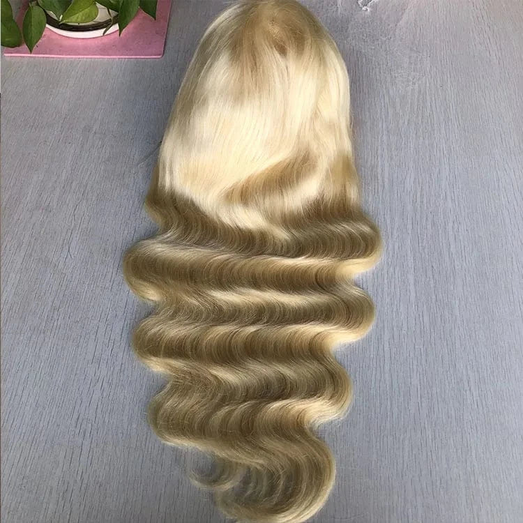#613 bw / 18 Inches wholesale cheap deep water wave 30 inch ombre blonde frontal wig 613 human hair wig