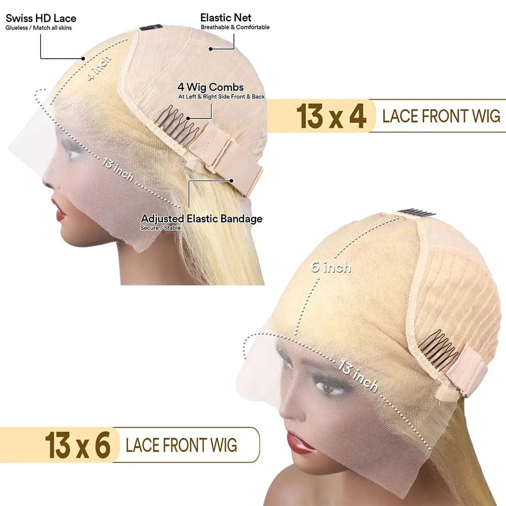 613 Hd Lace Frontal Wig 13x6 Human Hair Wigs Honey Blonde Wigs Curly Lace Front Wigs Human Hair 13x4 HD Deep Water Wave Lace Wig