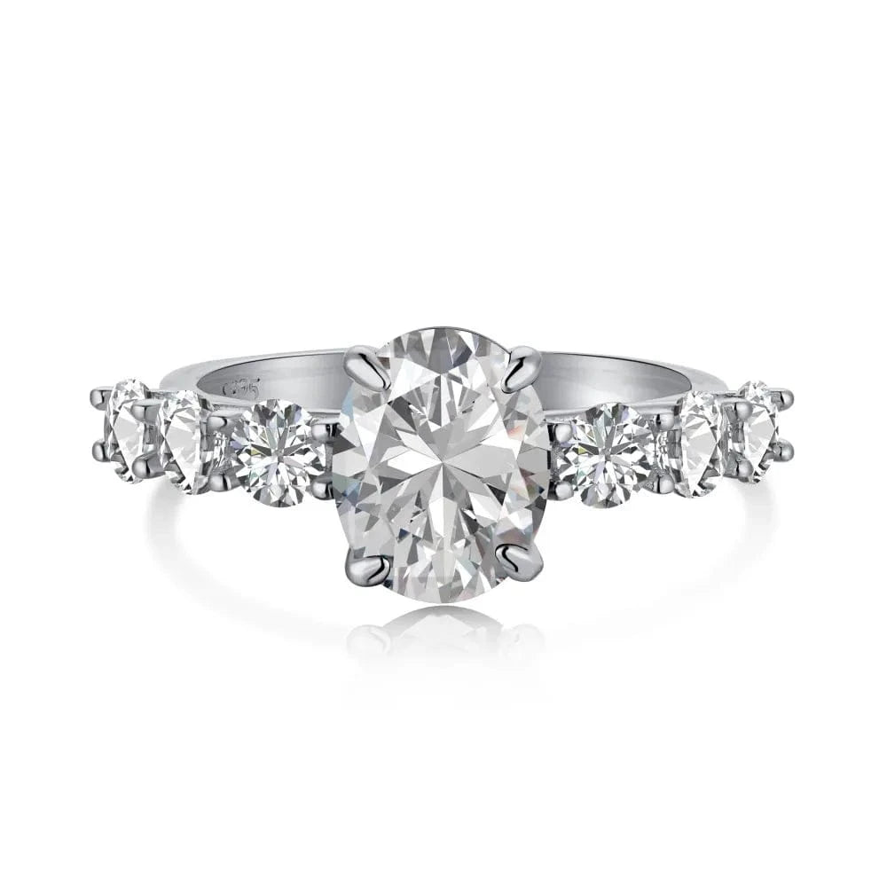 7 / DY120634-S-W-WH Dylam Black Friday Promotion 2024 Trendy Women Fine Jewelry 5A 8A Grade Cubic Zirconia Wedding Engagement Promise Rings