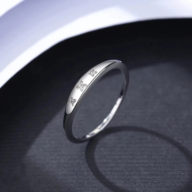 7 / SR20110924 CZCITY Zirconium Pure Hand Fashion Jewelry Diamond Zircon Silver Design For Girl Chunky Ring