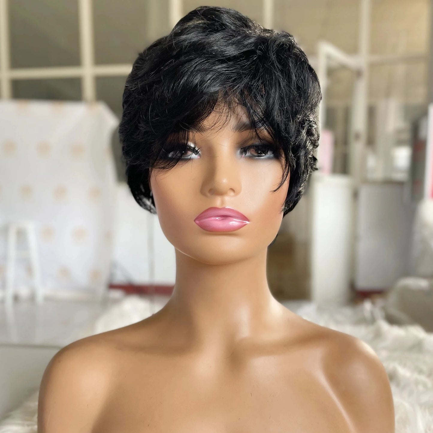 8 Inch Deep Curly Short Cut Bob Wigs Human Hair Bob Lace Frontal Wig Front Pre Plucked Original Brazilian with Baby Hair