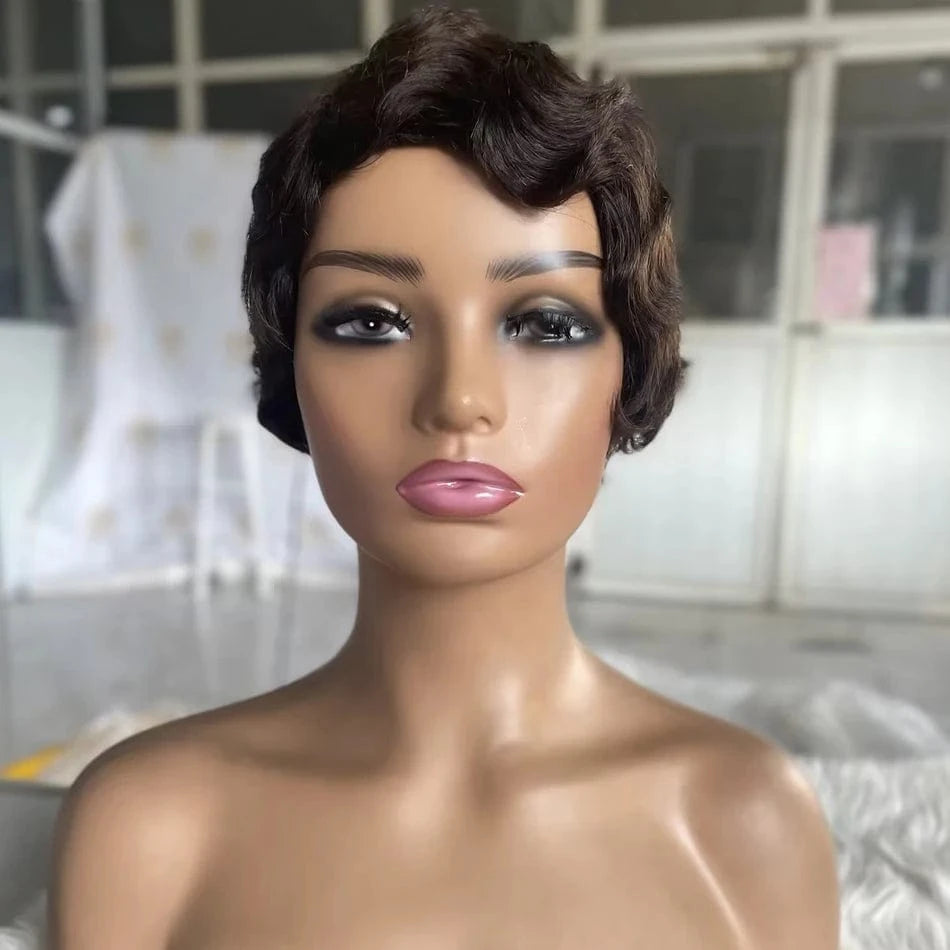 8 Inch Deep Curly Short Cut Bob Wigs Human Hair Bob Lace Frontal Wig Front Pre Plucked Original Brazilian with Baby Hair