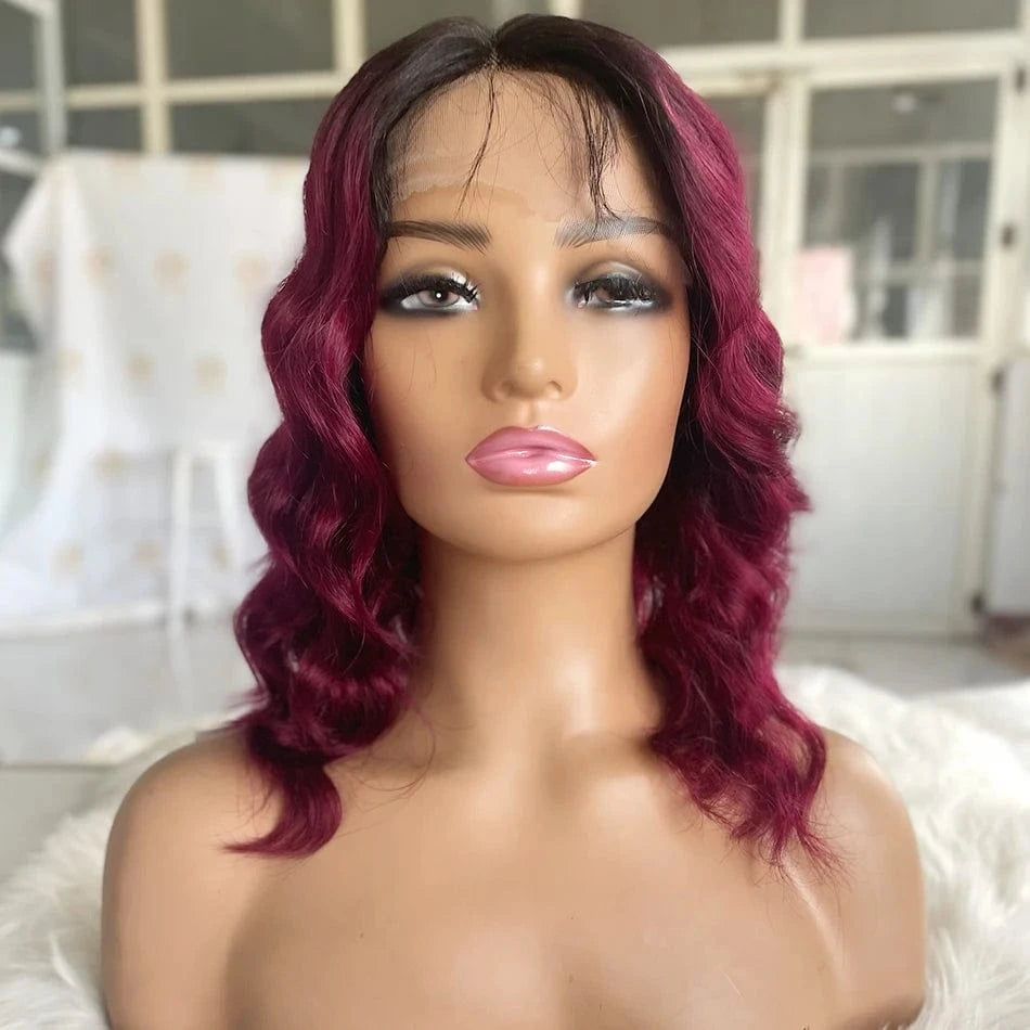 8 Inch Deep Curly Short Cut Bob Wigs Human Hair Bob Lace Frontal Wig Front Pre Plucked Original Brazilian with Baby Hair