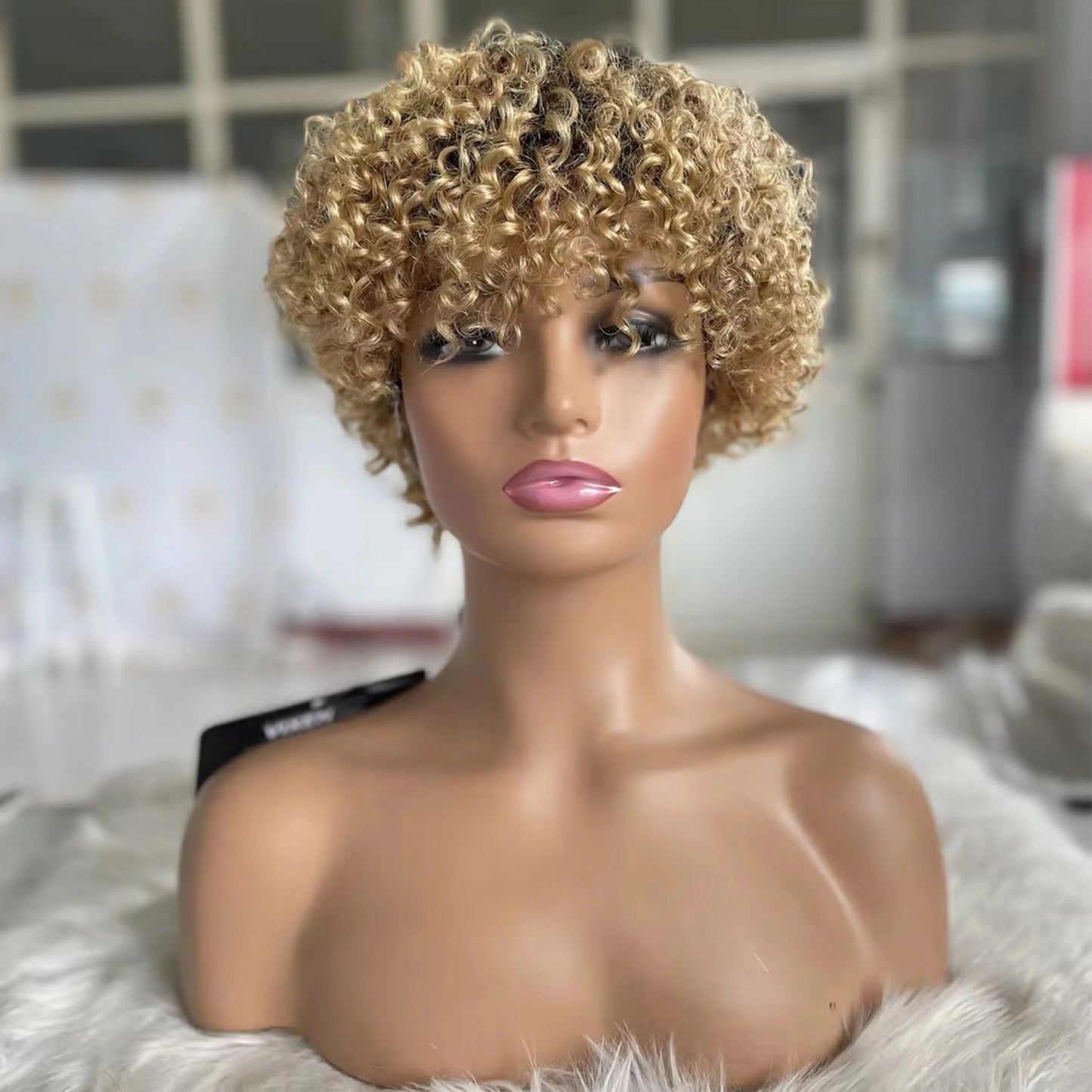 8 Inch Deep Curly Short Cut Bob Wigs Human Hair Bob Lace Frontal Wig Front Pre Plucked Original Brazilian with Baby Hair