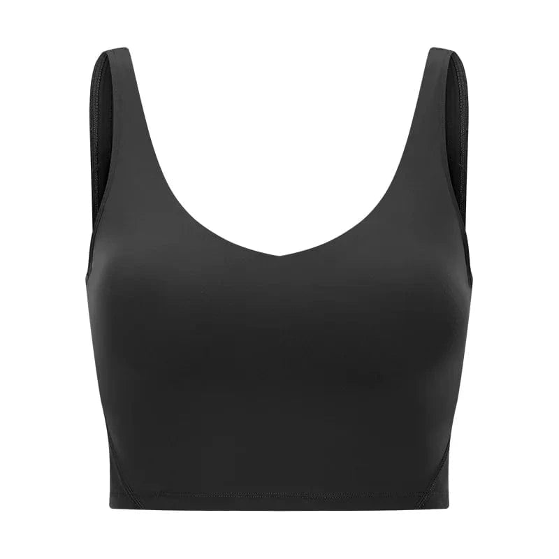 8/M / Black 2024 Lemon Beautiful Back Fitness Female High Strength Shockproof Align Women Yoga Bra Top Running Sports Vest For Workout