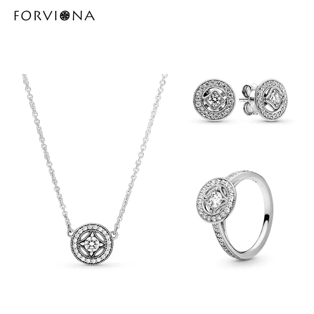 8 / silver 12 Wholesales Fine jewelry 925 sterling silver high quality jewelry set Zircon Trendy styles jewelry
