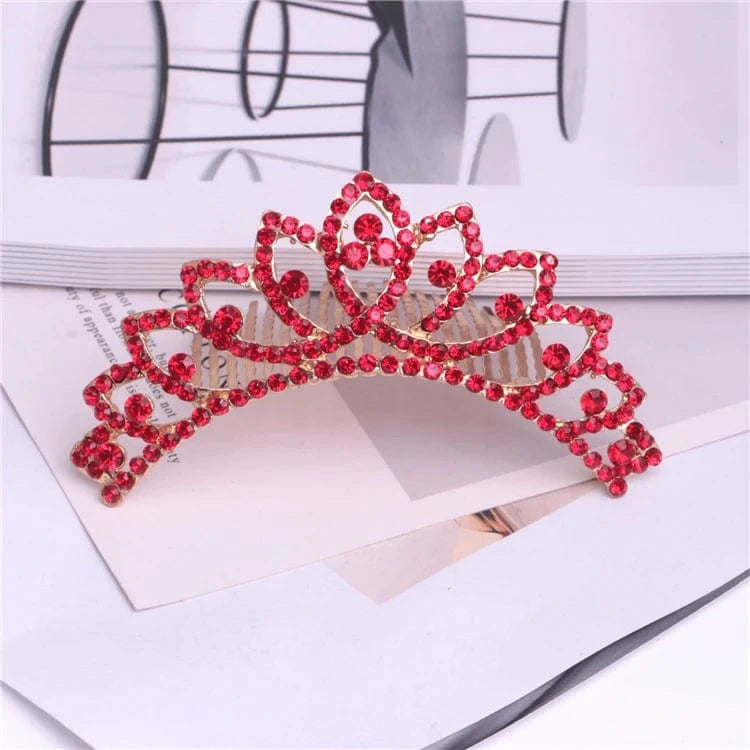 8# Wholesale Fashion Bridal Wedding zircon Rhinestone Crowns Metal Tiaras For Women