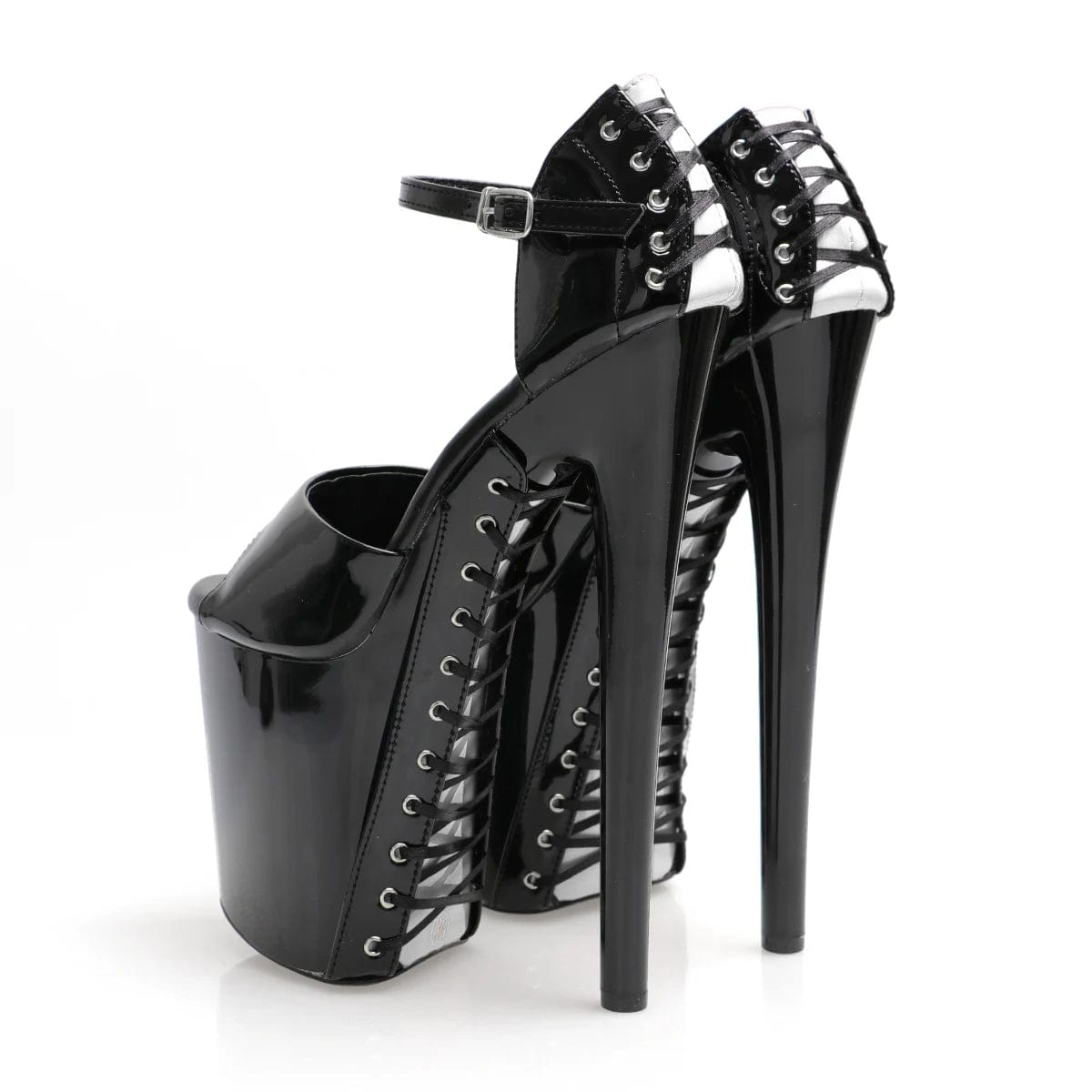 8inch-20cm black platform lace up sexy Exotic Dancer Shoes strip Dance Pole Dance fashionable high-heeled  high heel shoes