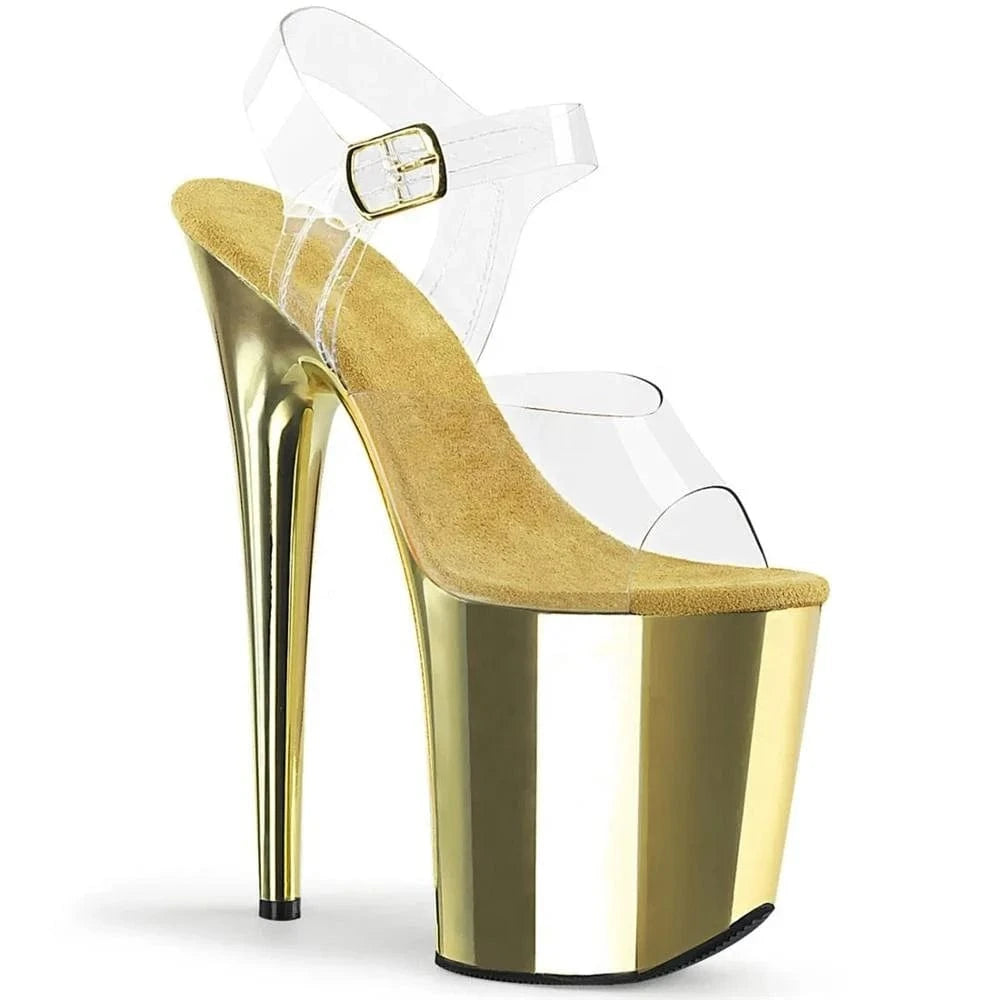 8inch-20CM sexy super high-heeled shoes sandals thin heel show banquet shoes buckle waterproof platform sandals