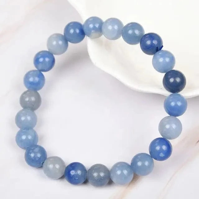 8mm Gorgeous Semi-Precious Gemstones Round Beads Energy Power Crystal Reiki Healing Elastic Stretch Bracelet for Women Men Gifts