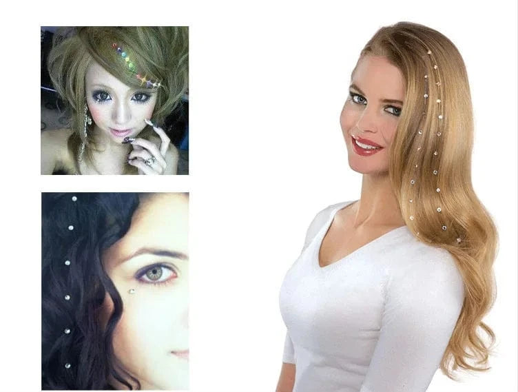 8pcs/lot Blinger Deluxe Set, Radiance Collection Bling Hair Jewelry Comes with Glam Styling Tool Click Hair Bling