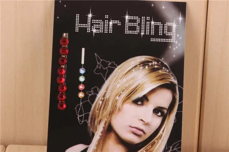8pcs/lot Blinger Deluxe Set, Radiance Collection Bling Hair Jewelry Comes with Glam Styling Tool Click Hair Bling