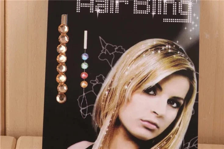 8pcs/lot Blinger Deluxe Set, Radiance Collection Bling Hair Jewelry Comes with Glam Styling Tool Click Hair Bling