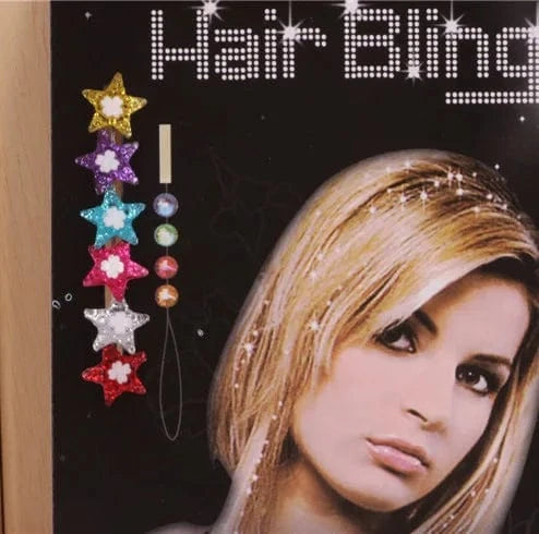 8pcs/lot Blinger Deluxe Set, Radiance Collection Bling Hair Jewelry Comes with Glam Styling Tool Click Hair Bling