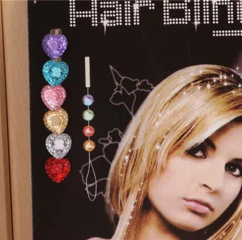 8pcs/lot Blinger Deluxe Set, Radiance Collection Bling Hair Jewelry Comes with Glam Styling Tool Click Hair Bling