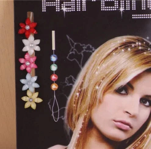 8pcs/lot Blinger Deluxe Set, Radiance Collection Bling Hair Jewelry Comes with Glam Styling Tool Click Hair Bling