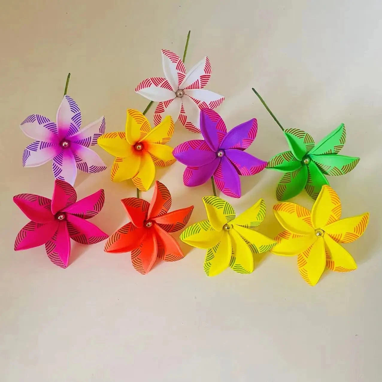 8pcs single stem plumeria Foam flower hair pick Artificial Island tiare hibiscus ear accessories for women girl party dancing