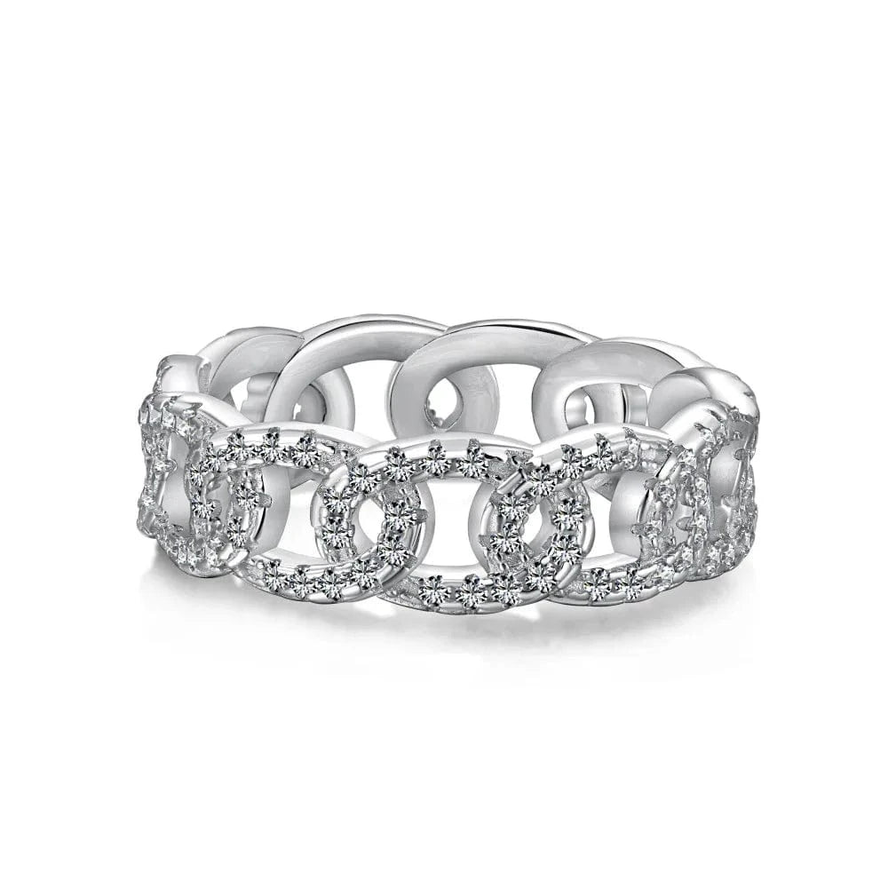 9 / 6 925 Sterling Silver Rings For Women Original Tiara Heart Wishbone Engagement Wedding Stacking Ring Crystals Jewelry Love Gift
