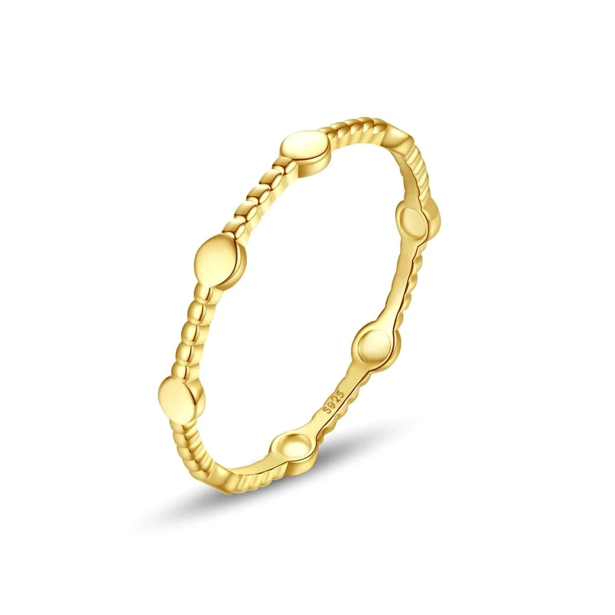 9 / SR21040634 CZCITY 925 Silver Trendy Lady Finger Popular Metal Korean Matching S925 Sterling Unique Dainty Plated Gold Ring