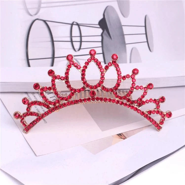 9# Wholesale Fashion Bridal Wedding zircon Rhinestone Crowns Metal Tiaras For Women