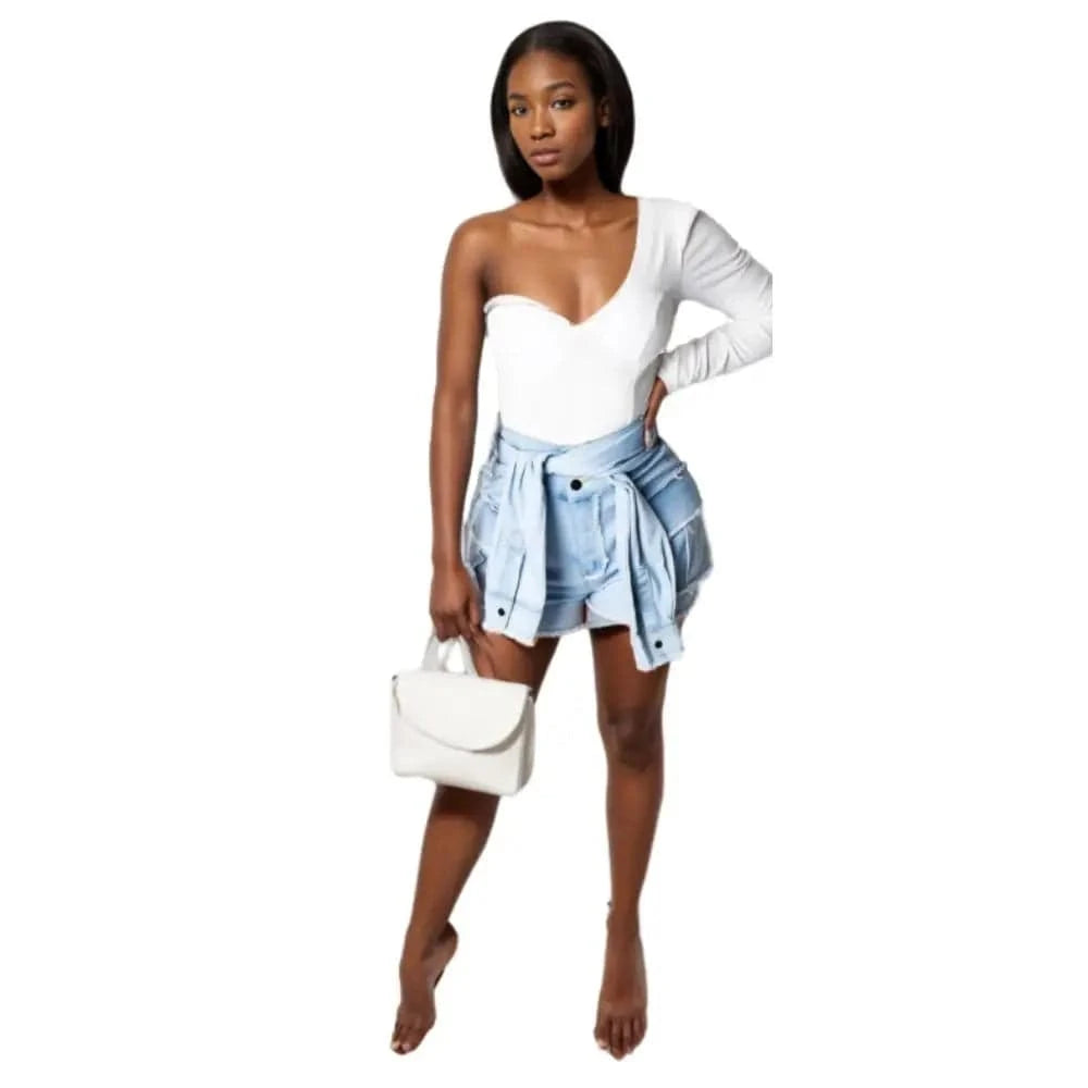 90515-MX29 new design 3 colors jeans shorts women with pockets
