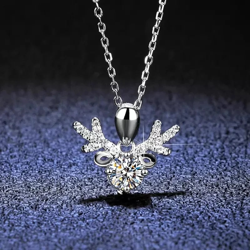 925 Sterling Silver Pendant 6.5mm 5mm White Round Moissanite DIamond Fashion Jewelry Pendants Charms