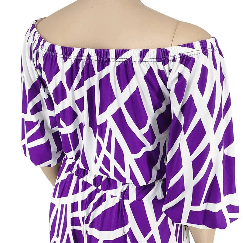 9423 2024 New Design Chic Printed Ladies Crop Top Blouse And Maxi Skirts With Pockets Summer Fashion 2 Piece Vacation Outfits