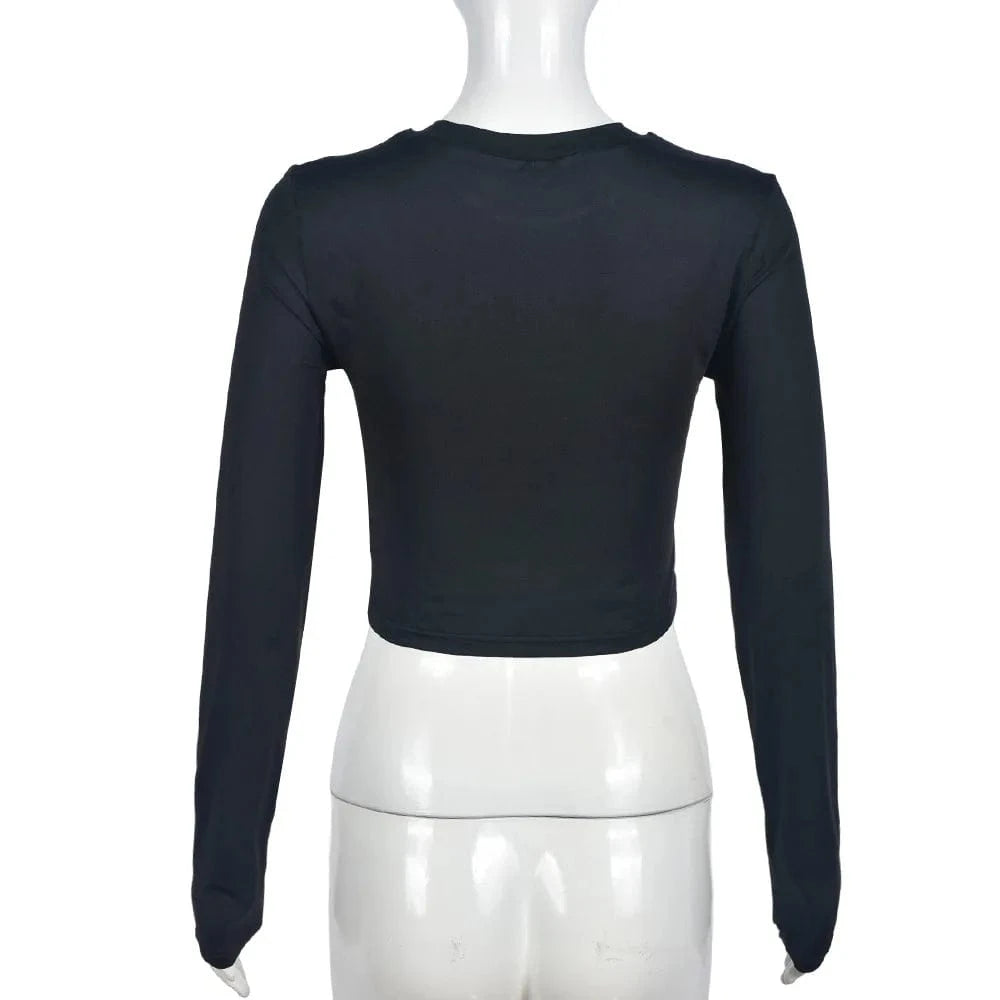 9644td 2024 Fall New Arrivals Women's Two Piece Casual Suit Printed Sexy Long Sleeve Crop Tops Mini Skirt Set For Women