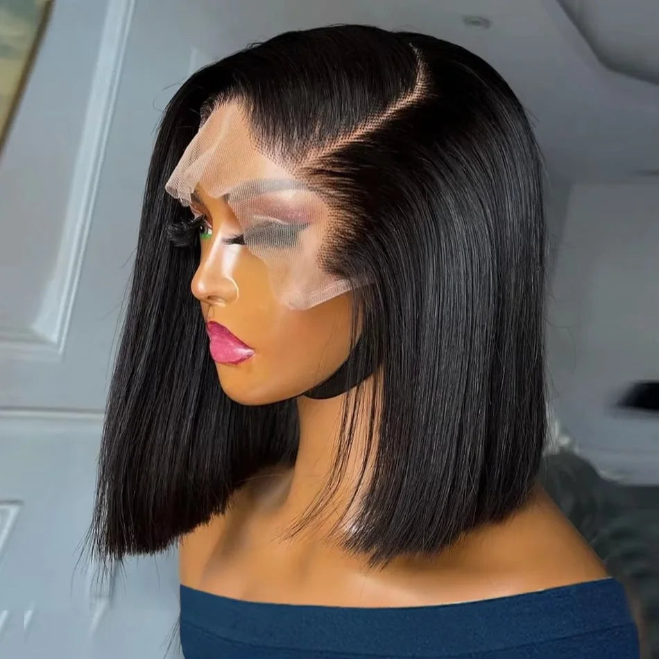 Straight Bob Human Hair Lace Front Wig