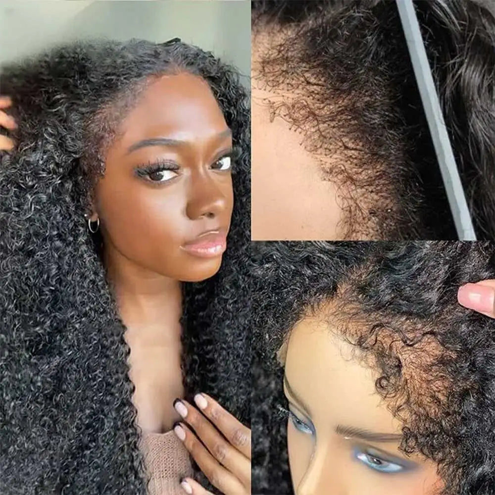Deep Wave Glueless Human Hair Lace Wig With Baby Hair For Women