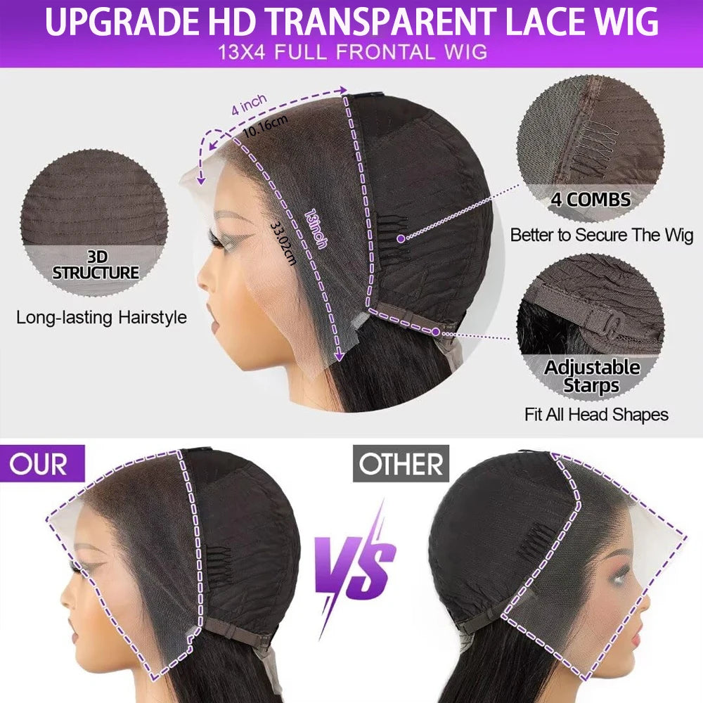 Curly Deep Wave Lace Front Brazilian Human Hair Wig for Women