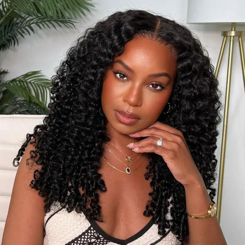 Spiral Kinky Curly Half Wig