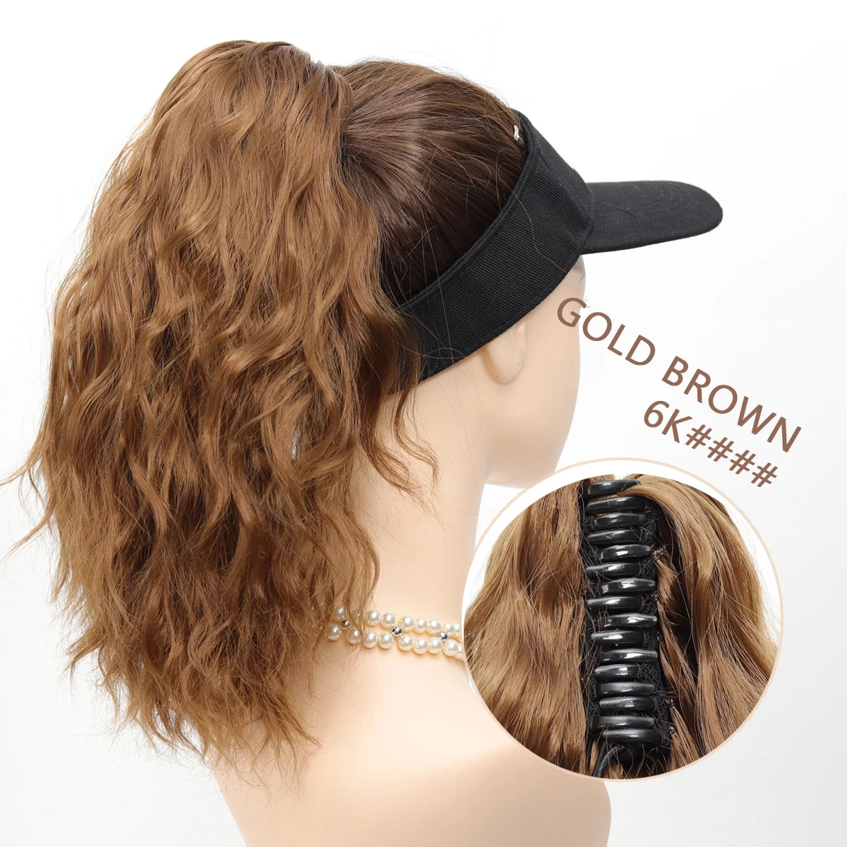 Frosted Water Wave Clip In Ponytail Hair Extension For Women