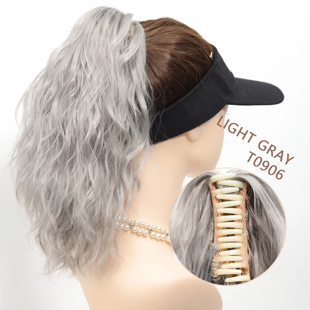 Frosted Water Wave Clip In Ponytail Hair Extension For Women