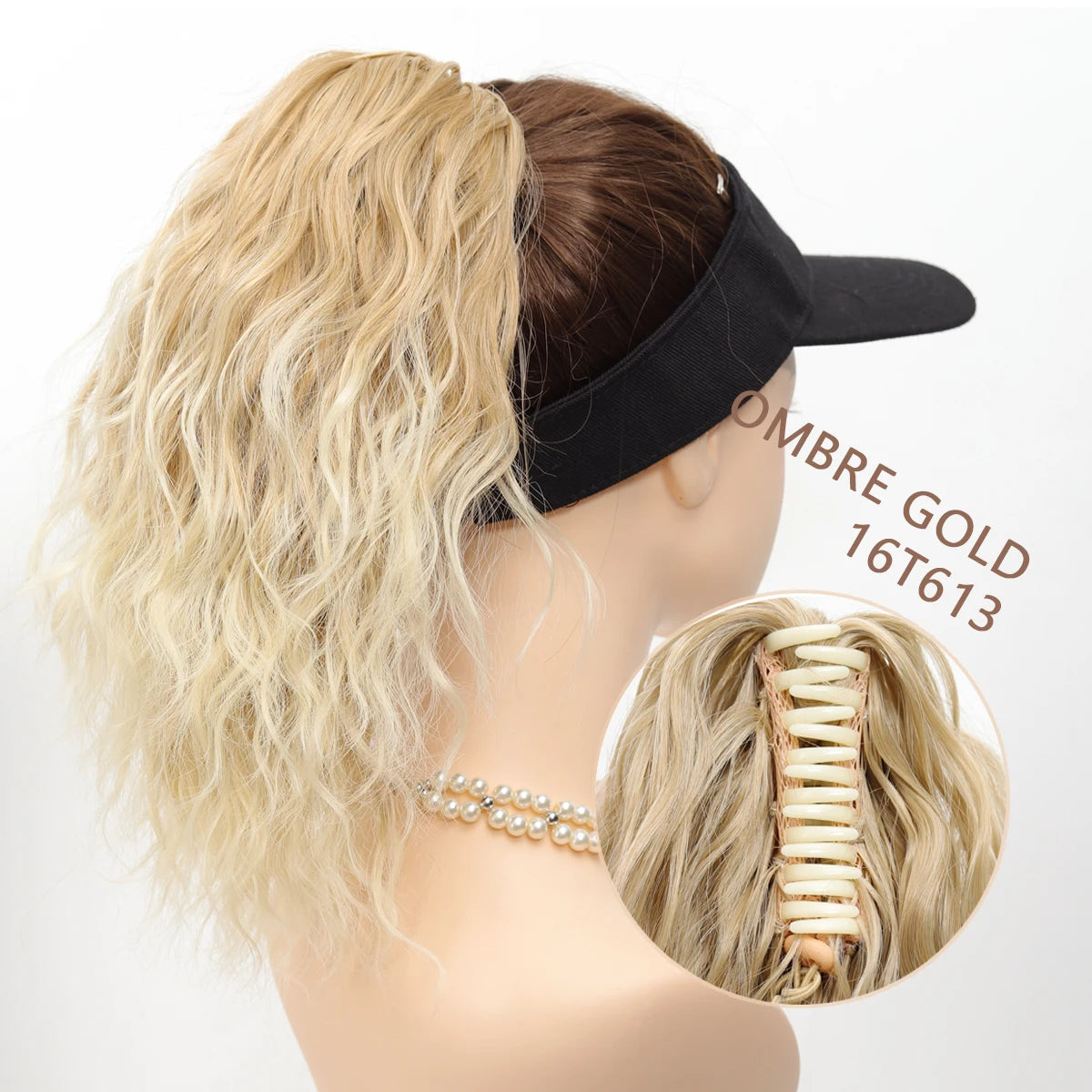 Frosted Water Wave Clip In Ponytail Hair Extension For Women