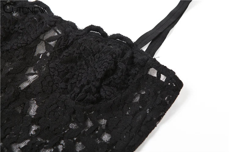 Backless Lace Detail Maxi Dress