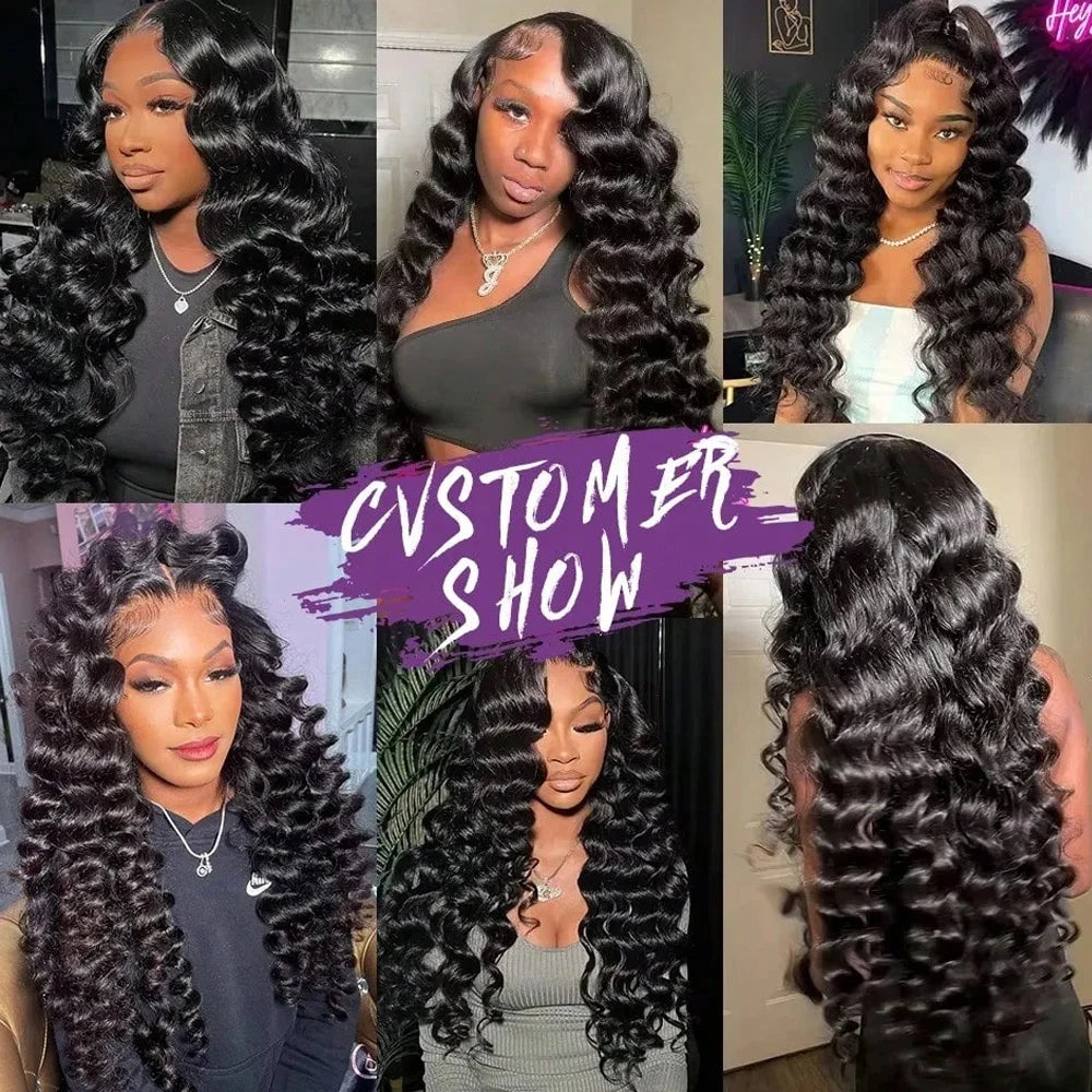 Curly Deep Wave Lace Front Brazilian Human Hair Wig for Women