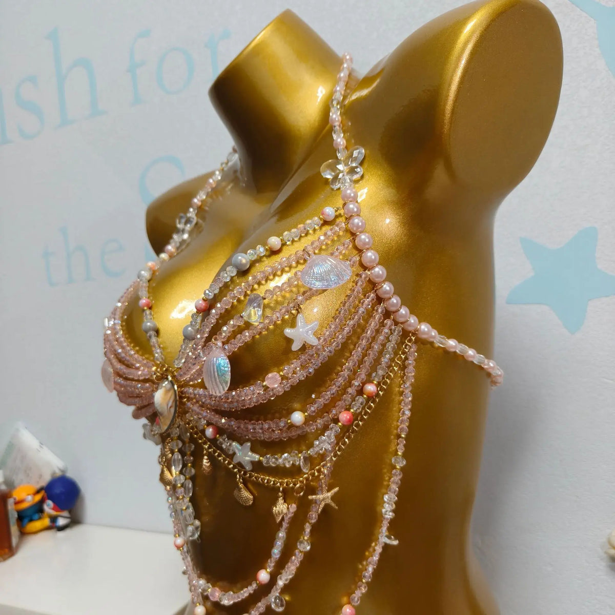 Handcrafted Sequin Beaded Mermaid Bralette for Women