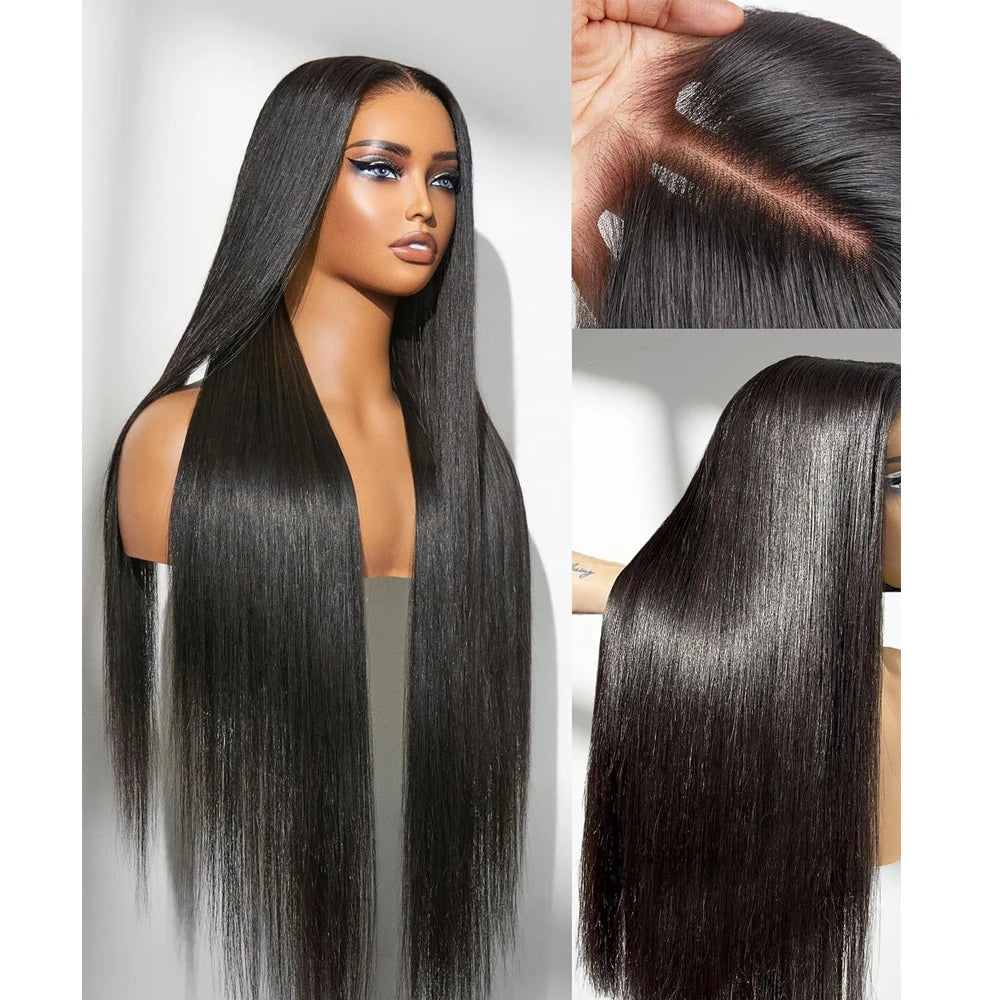 Bone Straight Brazilian Human Hair Lace Front Wig for Women