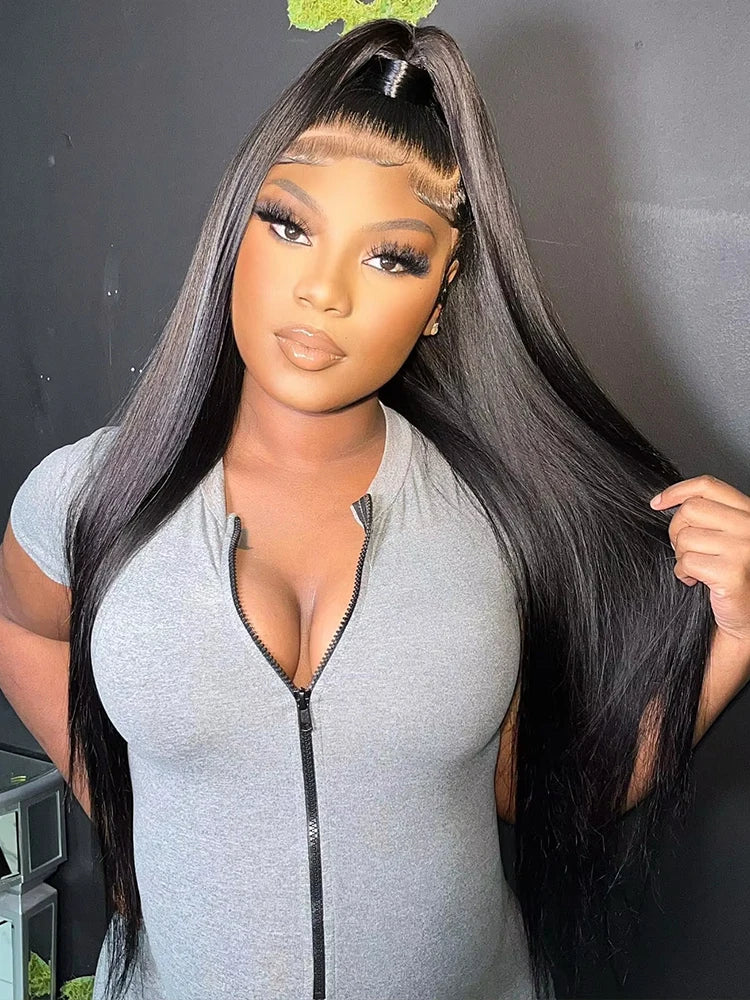 Brazilian Bone Straight Full Lace Human Hair Wig for Women