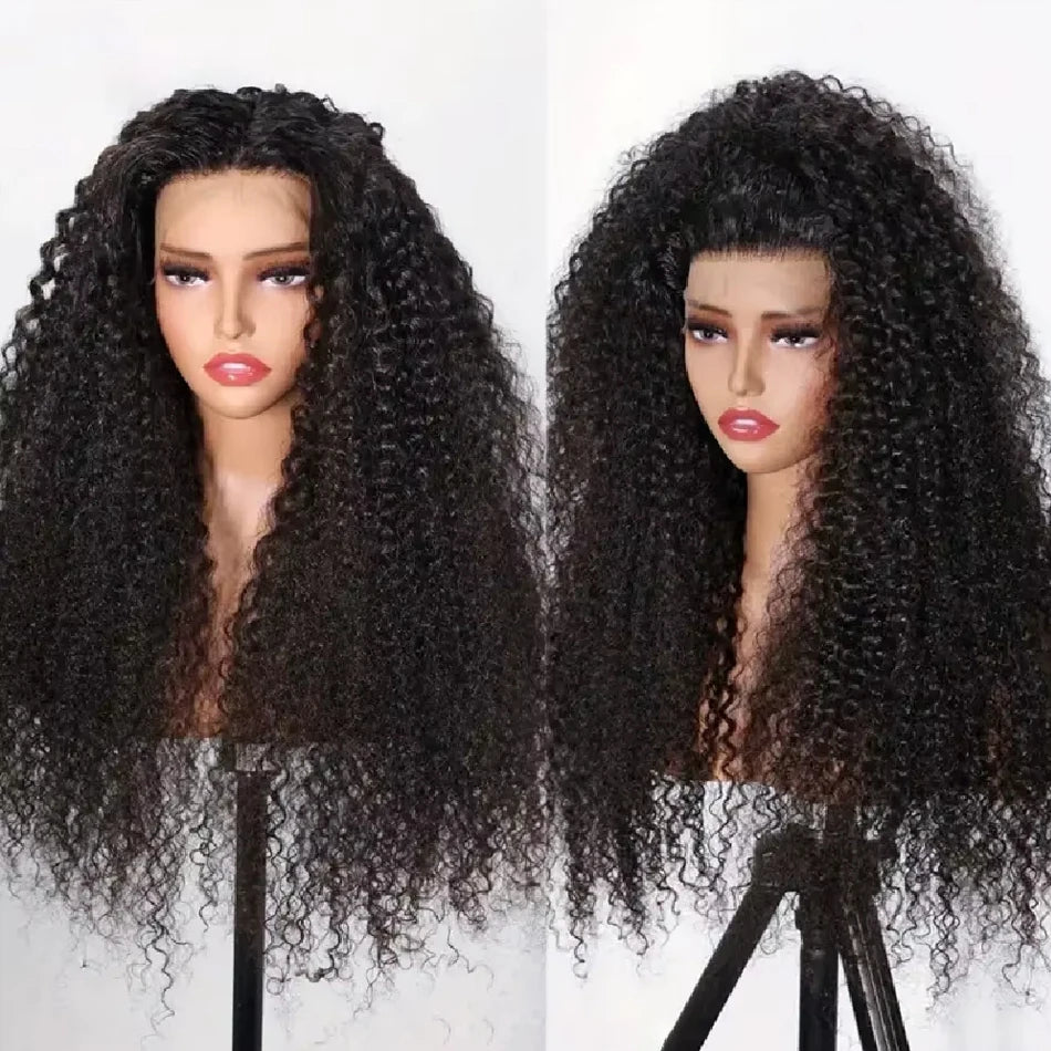 Deep Curly Transparent Lace Front Human Hair Wig for Women