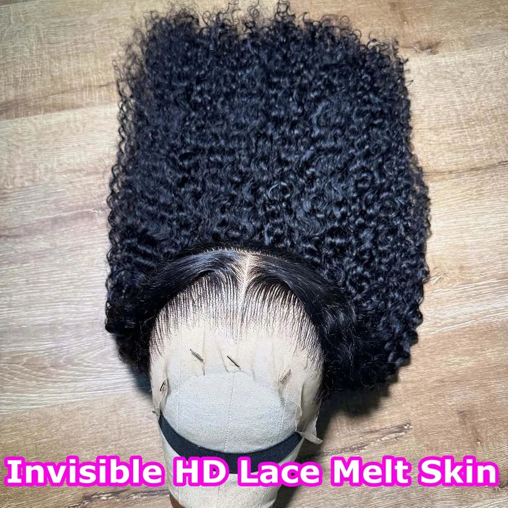 Kinky Curly Brazilian Human Hair Lace Front Wig for Women