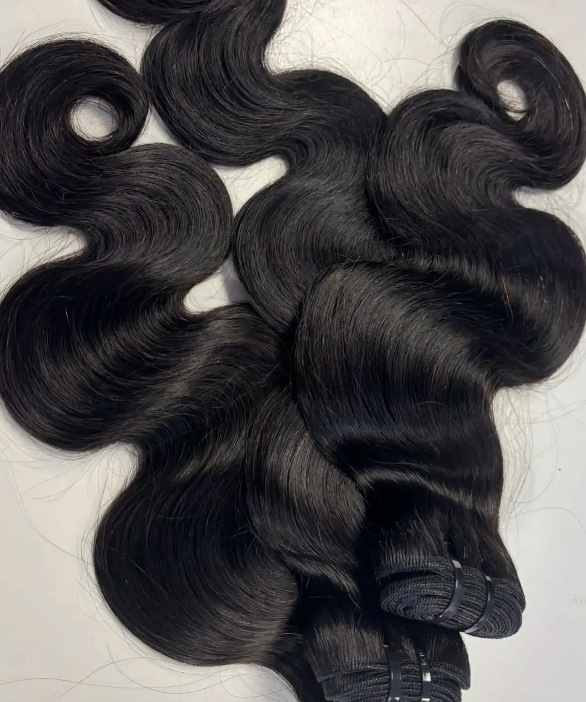 Double Weft Body Wave Human Hair Extensions for Women