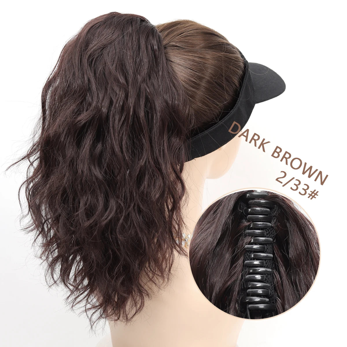 Frosted Water Wave Clip In Ponytail Hair Extension For Women