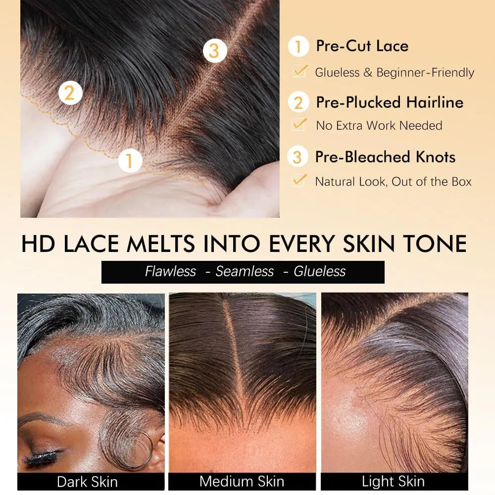 Glueless Deep Wave Human Hair Wig for Women